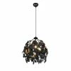 Pendelleuchte - schwarz - Blätter - Ø 38 cm