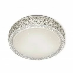 LED-Deckenleuchte - silber-weiß - Ø 28 cm