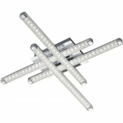 LED-Deckenleuchte - chromfarben - 4-flammig