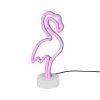 LED-Deko-Tischleuchte - weiß - Flamingo