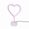 LED-Deko-Tischleuchte - weiß - USB-Anschluss - Herz