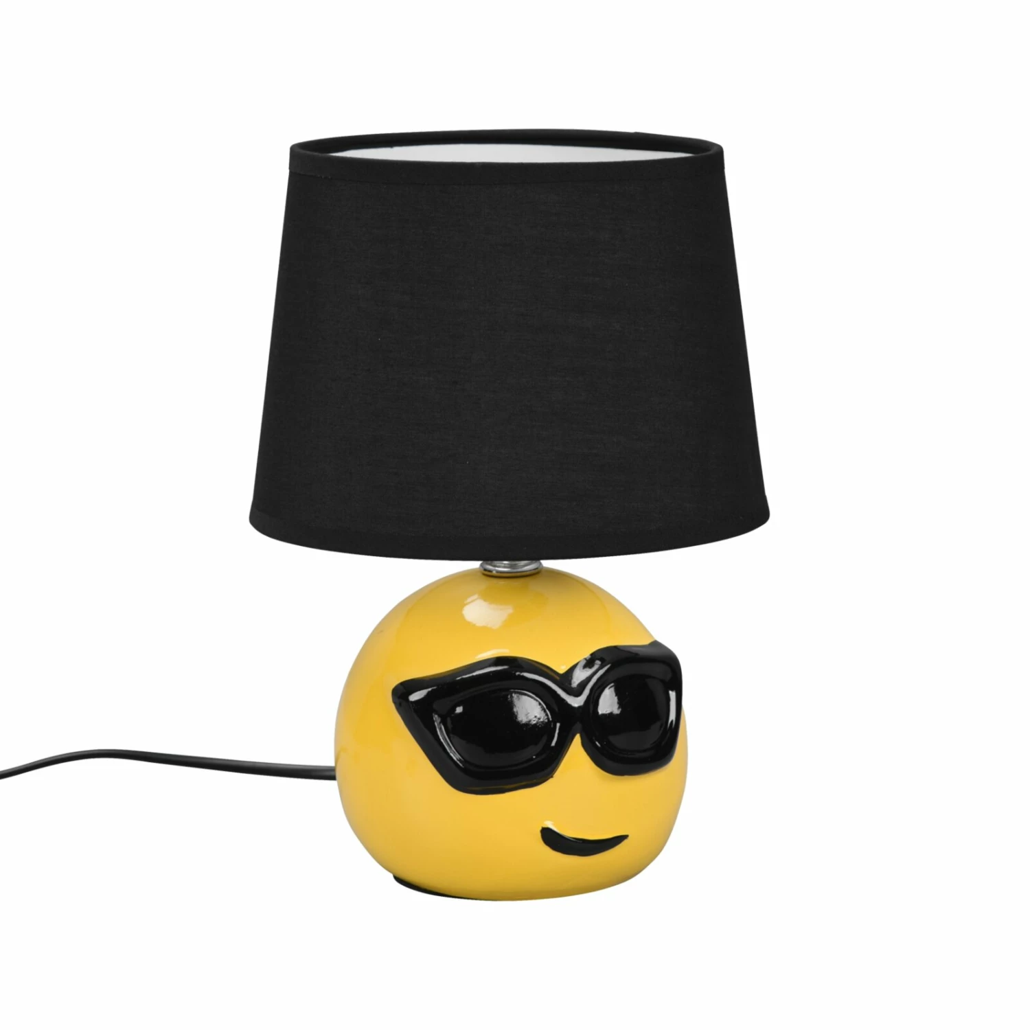 Emoji-Tischleuchte - Sonnenbrille - schwarz - 26 cm – Bild 2