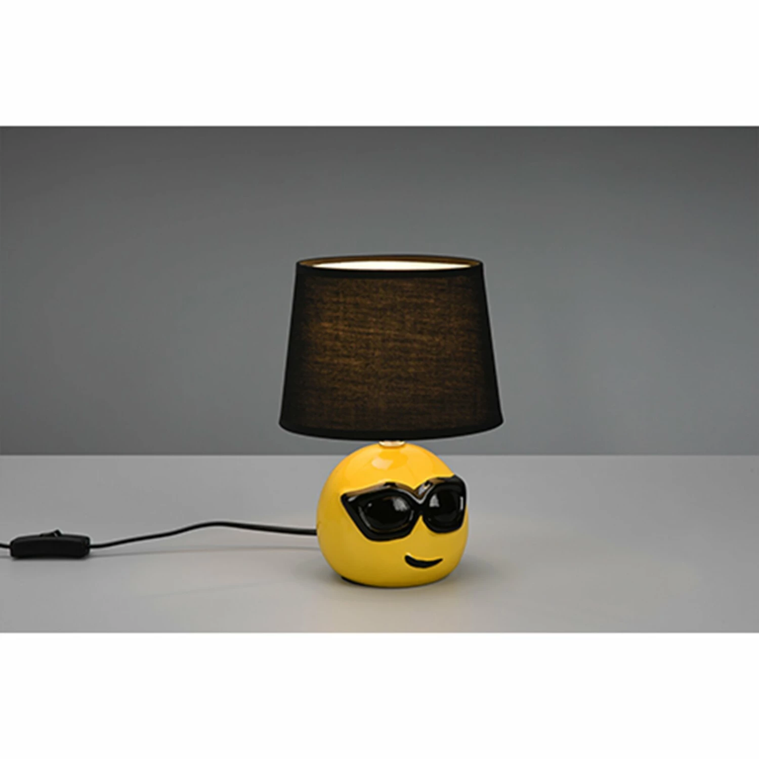 Emoji-Tischleuchte - Sonnenbrille - schwarz - 26 cm – Bild 3