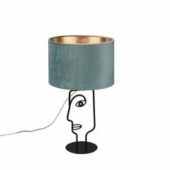 Tischleuchte - grün-schwarz - 42 cm hoch