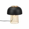 Tischleuchte - schwarz-gold - Industrial Style - 28 cm