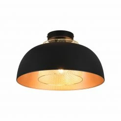 Deckenleuchte - schwarz-gold - Industrial Style - 35 cm