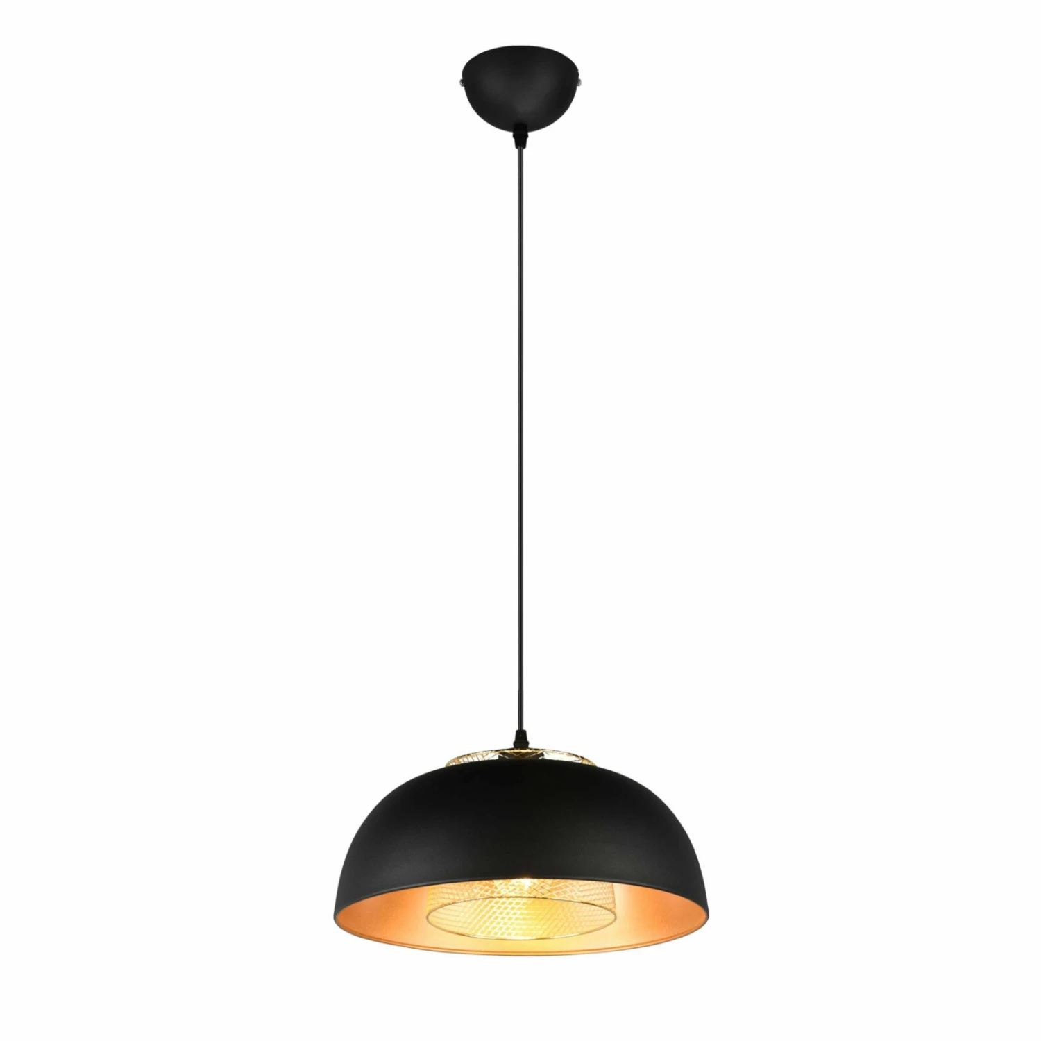 Pendelleuchte - schwarz-gold - Industrial Style - 35 cm