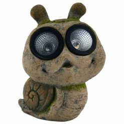 Solarleuchte Schnecke - grau-braun - 21 cm hoch