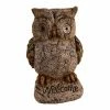 Solar-Dekofigur Eule - beige-braun - 37 cm