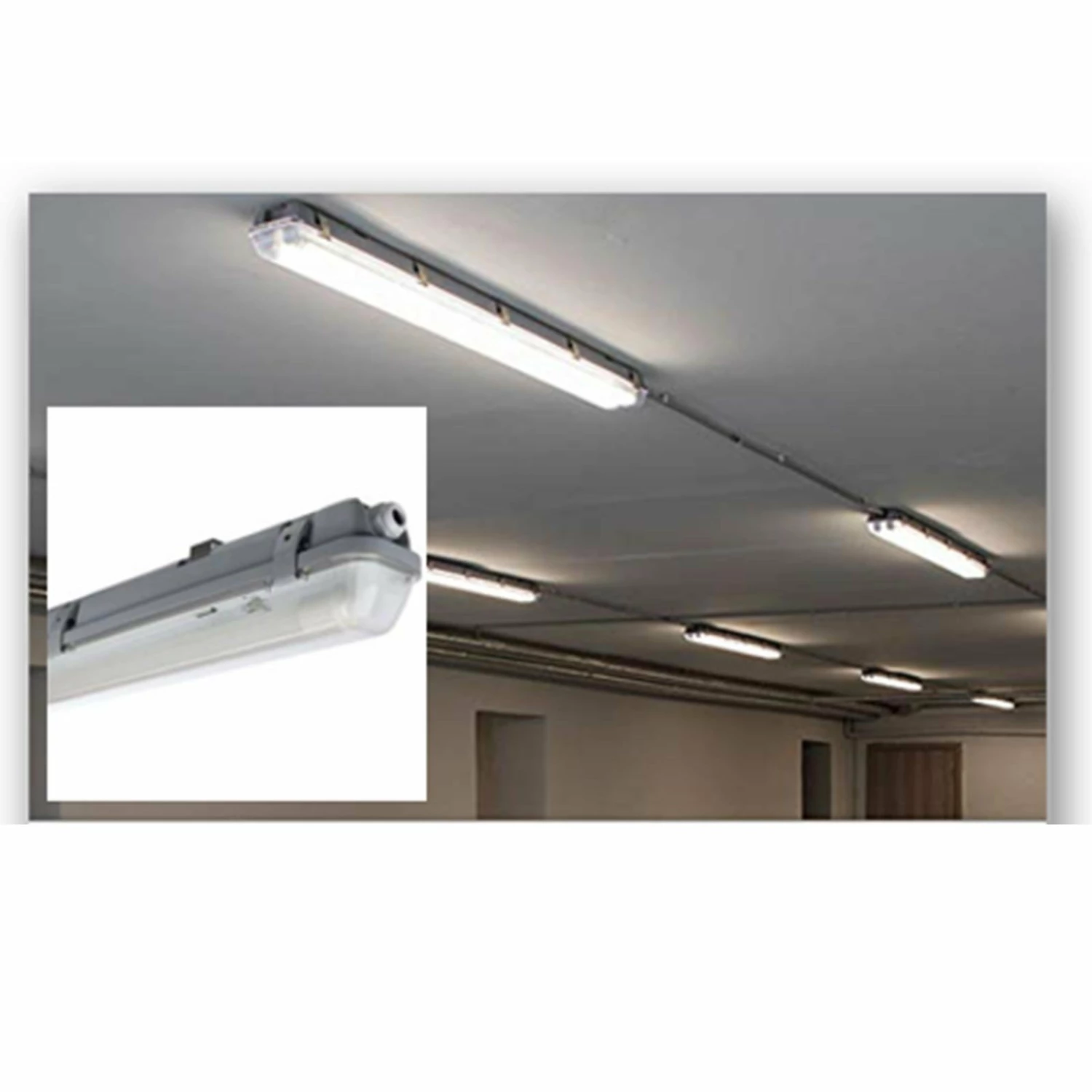 LED-Feuchtraumleuchte - weiß - 128 cm – Bild 3
