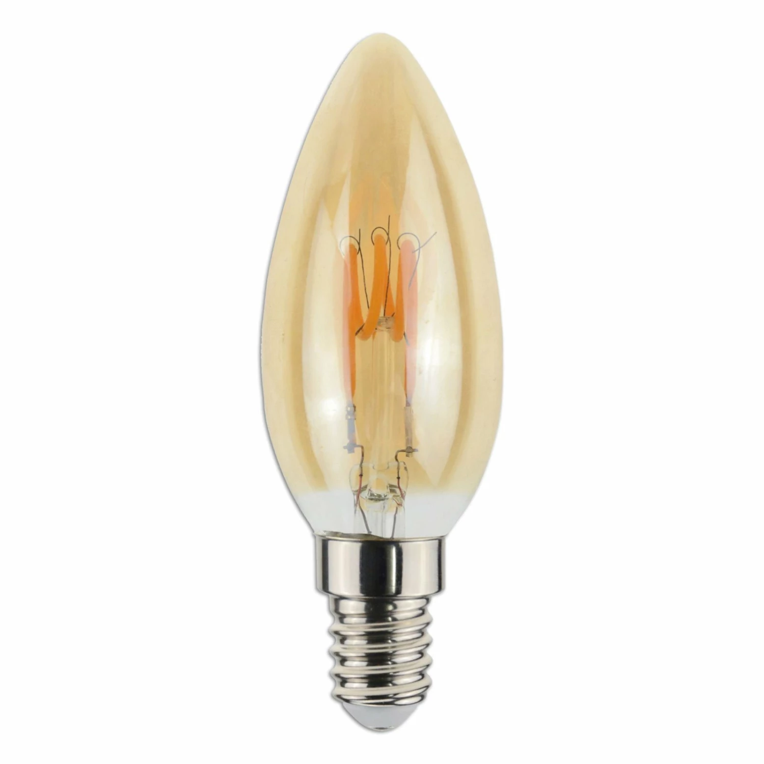 LED-Leuchtmittel Filament Kerze - E14 - 2,3 Watt - warmweiß