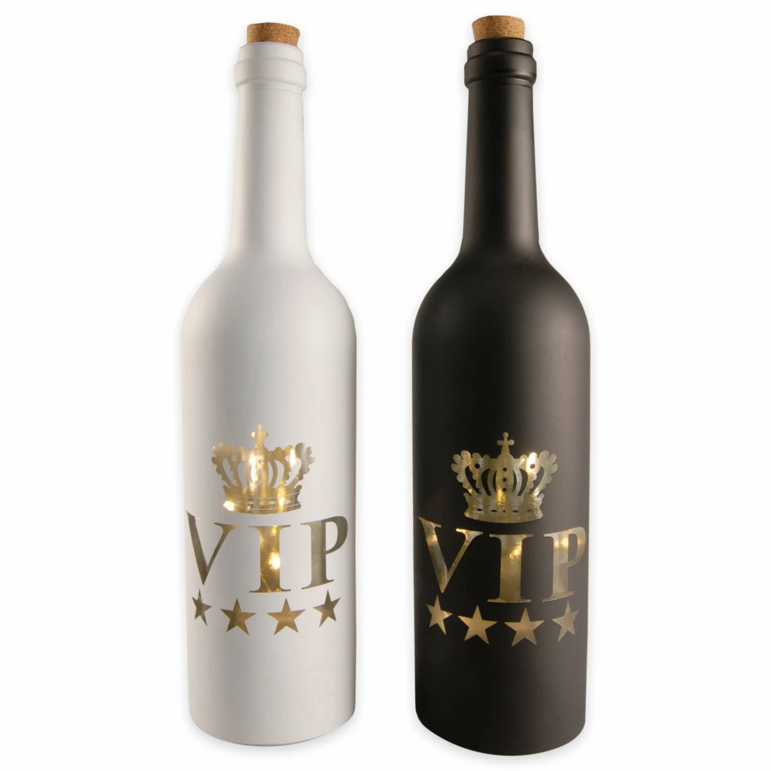 LED-Flasche - VIP - farbig sortiert - Glas