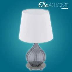 Ella@HOME Tischlampe - weiß - Glas