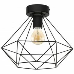 Deckenleuchte - schwarz - Stahl - 27 cm hoch