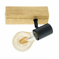 Spotbalken - Holz-schwarz - 1-flammig