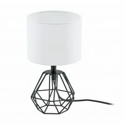 Tischlampe - weiß-schwarz - 30,5 cm