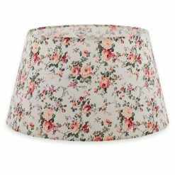 Lampenschirm - creme - Blumenprint