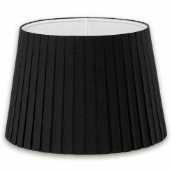 Plissee-Lampenschirm - schwarz - Ø 24,5 cm