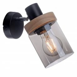 Spot - Holz - 1-flammig - schwenkbar