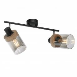 Spotbalken - Holz - 2-flammig - schwenkbar