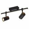 LED-Spotbalken - Metall - schwarz - 2-flammig - schwenkbar