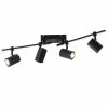 LED-Spotbalken - Metall - schwarz - 4-flammig - schwenkbar