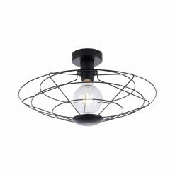 Deckenleuchte - schwarz - 1-flammig - Ø 44 cm