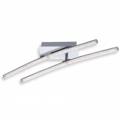 LED-Deckenleuchte - Chrom - 2-flammig - 58 cm