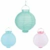 Lampion - sortiert - LED-Beleuchtung - 20 cm