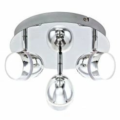 LED-Deckenleuchte - Chrom - 3-flammig