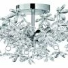 Deckenleuchte - Acrylblüte - chrom