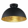 Deckenleuchte - schwarz-gold - 1-flammig