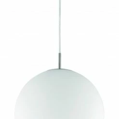 Pendelleuchte - Nickel matt - Opalglas