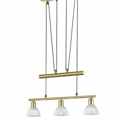 LED-JoJo-Pendelleuchte - Messing matt - 3-flammig