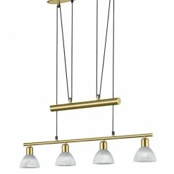 LED-JoJo-Pendelleuchte - Messing matt - 4-flammig