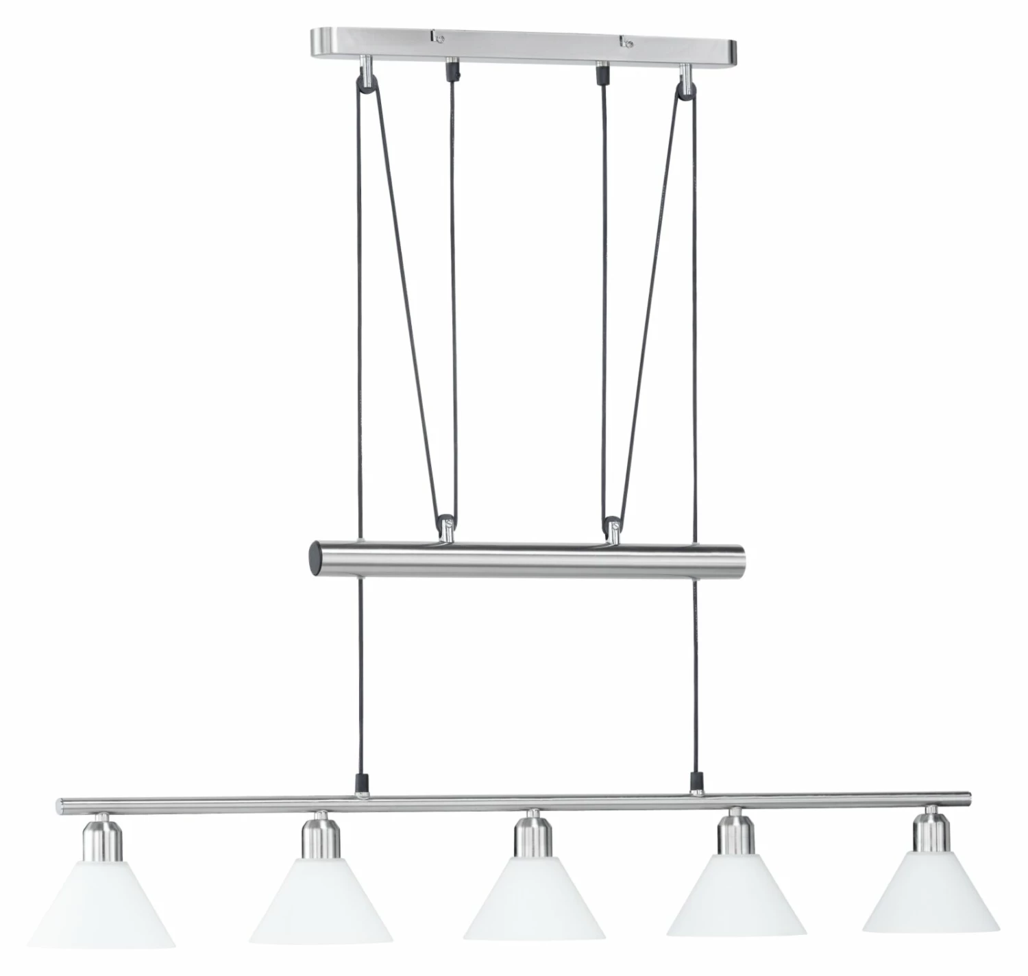 Jojo-Pendelleuchte - Nickel matt - 5-flammig