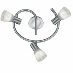 LED-Deckenleuchte - Nickel matt - 3-flammig