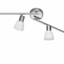 LED-Deckenleuchte - Nickel matt - 4 Flammen