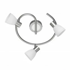 LED-Deckenleuchte - Nickel matt - 3 Flammen