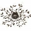 LED-Deckenleuchte - Rostfarbig antik - Blumenranken