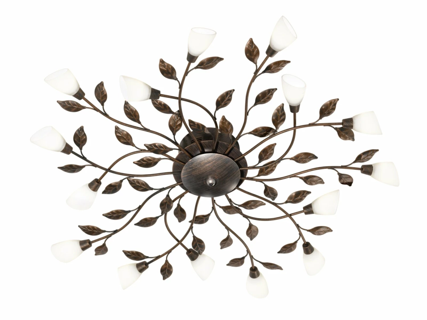 LED-Deckenleuchte - Rostfarbig antik - Blumenranken