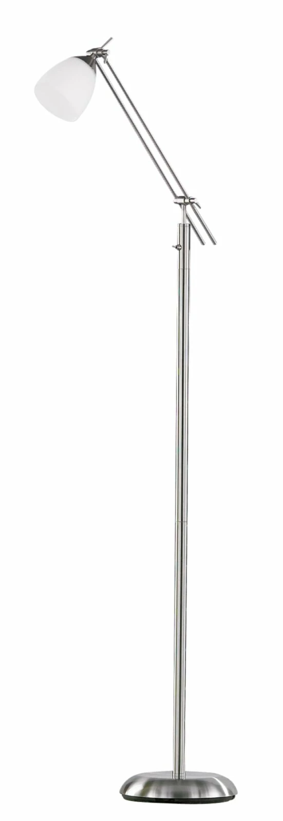 Stehlampe - Nickel matt - 165 cm Höhe