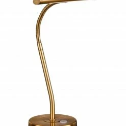 LED-Schreibtischlampe - Altmessing - Touch-Dimmer