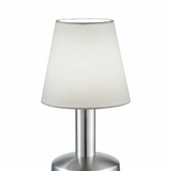 Tischlampe - weiß-Nickel matt - Touchdimmer