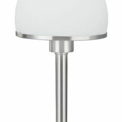 Tischlampe - weiß-Nickel matt - Touchdimmer