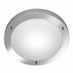 Badleuchte - Nickel matt-weiß - Glas - Ø 31,5 cm