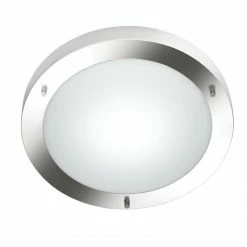 Badleuchte - Nickel matt-weiß - rund - Ø 31,5 cm