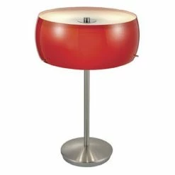 Tischleuchte - Nickel matt-rot