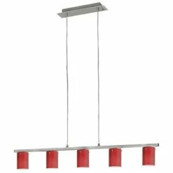 Pendelleuchte - Alu-rot