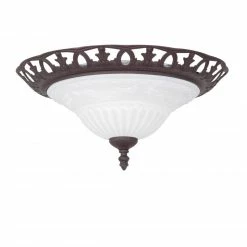 Deckenleuchte - rostfarbig-weiß - Ø 38 cm